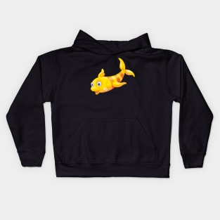 yellow fish clip art Kids Hoodie